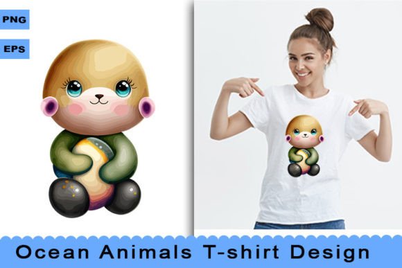 Captivating Ocean Animals T-Shirt Design for Creative Projects