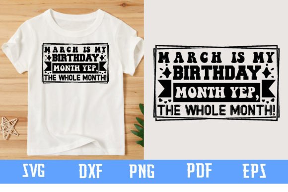 Celebrate March Birthdays with Scalable SVG Design