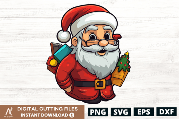 Christmas Santa Vector Clip Art Design 4: Elevate Your Holiday Projects