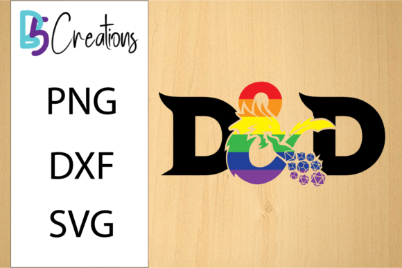DnD Logo Rainbow Tshirt Design: A Bold Graphic Asset