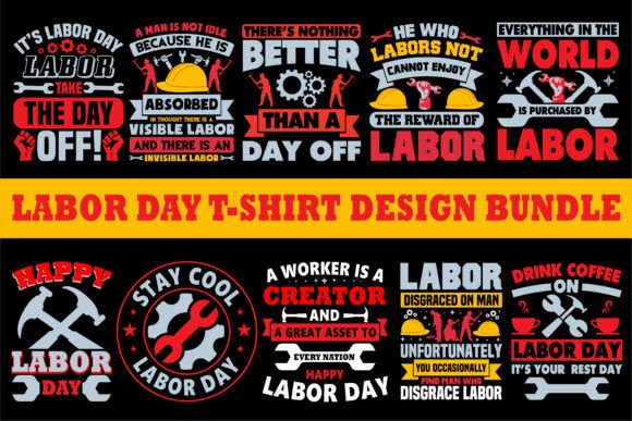 Labor Day T-Shirt Design Bundle 4: Professional Creative Assets
