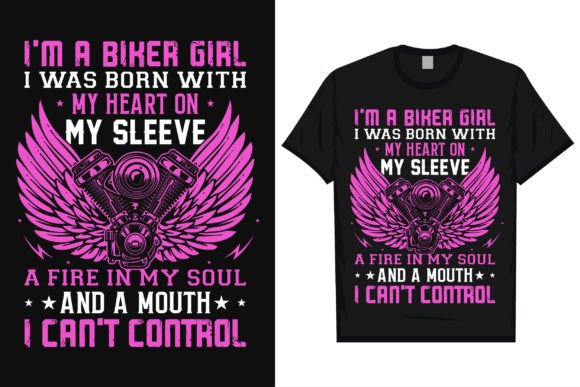 Lady Biker Graphics: Premium Tshirt Design for Your Brand
