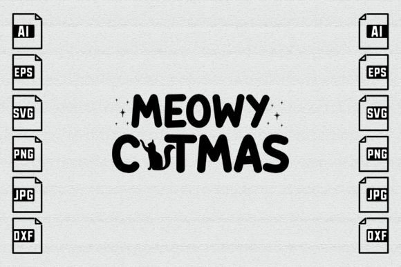 Meowy Catmas SVG Design: Festive Visual Assets