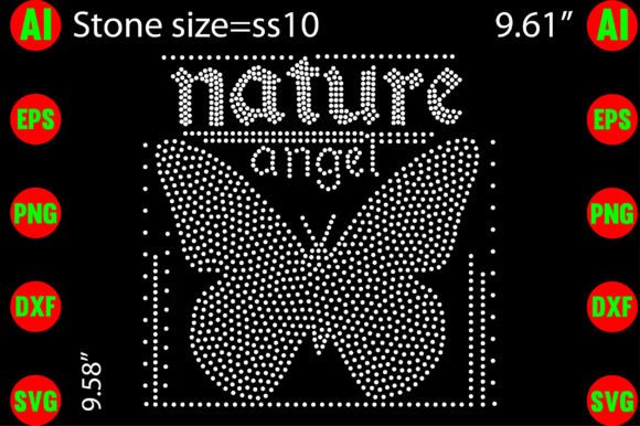 Nature Angel Rhinestone Templates Design: A Creative Asset