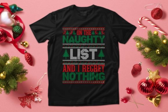 Naughty List Funny Christmas Design: Festive Visual Impact