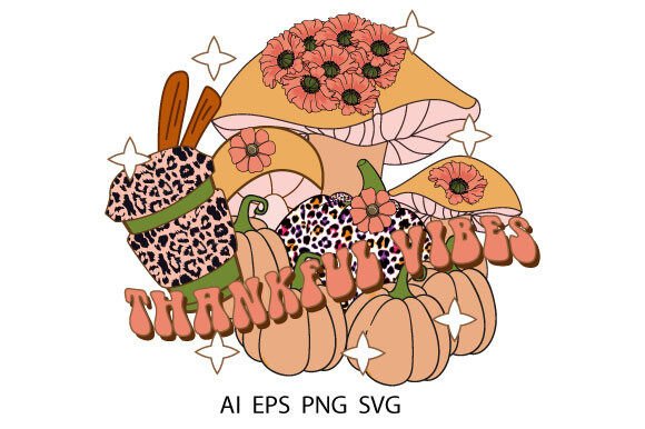 Retro Thanksgiving Sublimation Design: A Timeless Visual Asset