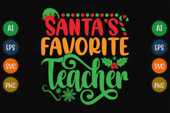 Santa's Favorite Teacher: Festive Design for Educators