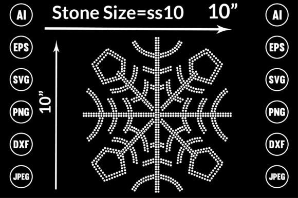 Unlock Winter Elegance: Snowflakes Rhinestone Templates Design